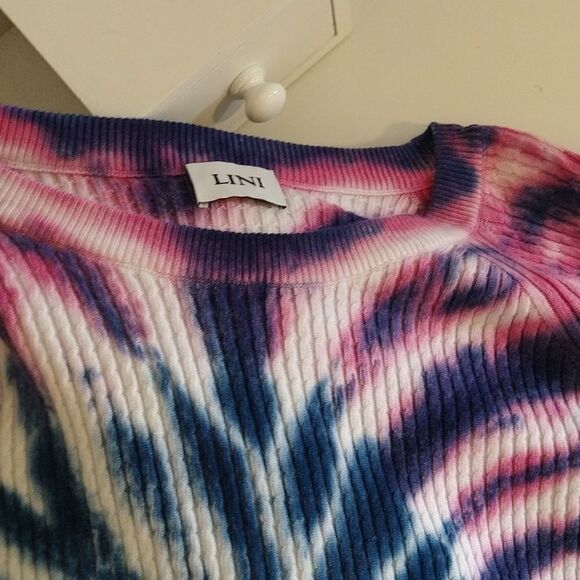 Tie Dye Ribbed Knit Sweater size Small - Picture 3 of 5